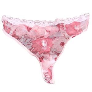 Vintage y2k mesh floral thong